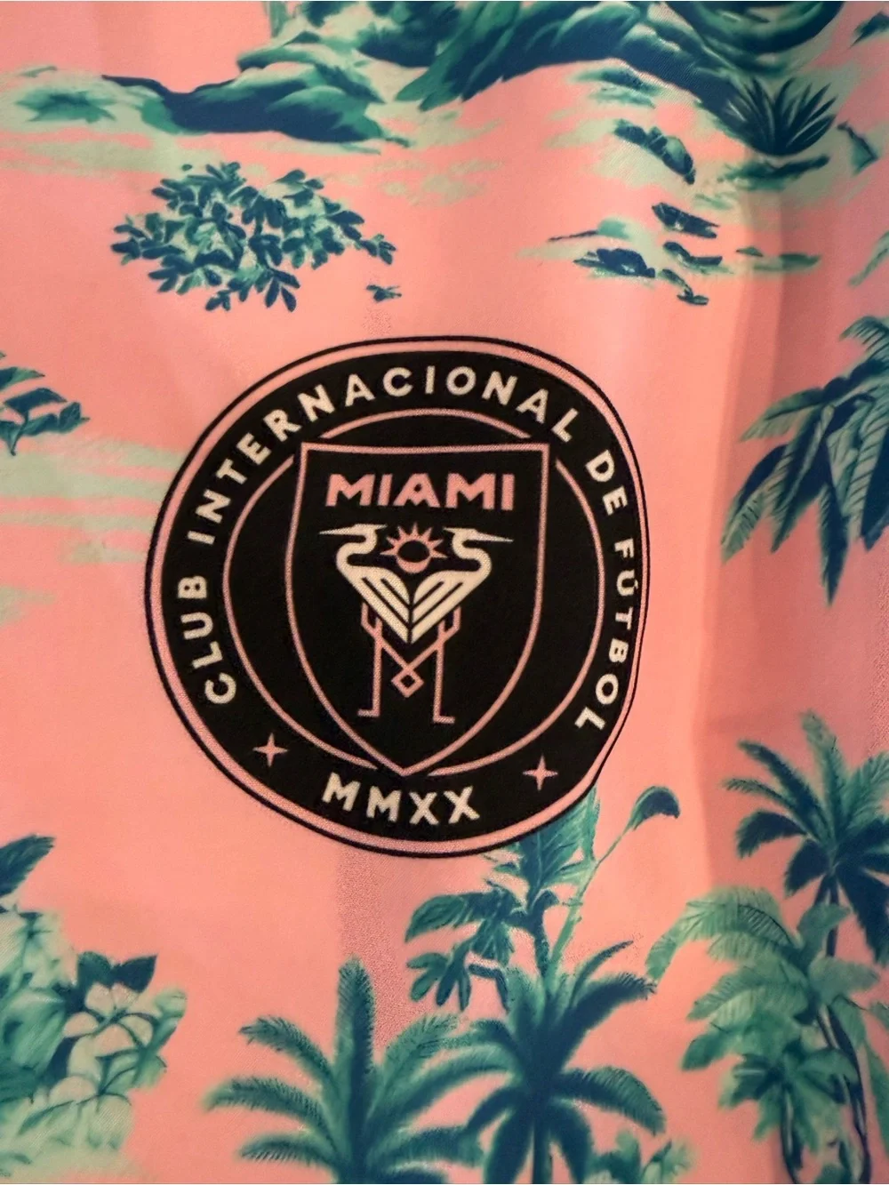 Abercrombie Kids Inter Miami Print Pink Bathing Suit